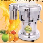 Commercial Juicer 370W 220V UK Plug Stainless Steel Fruit Vegetable Extractor