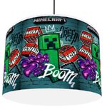 MINECRAFT GRAFFITI  CEILING LIGHT SHADE / TABLE LAMPSHADE   REUSABLE