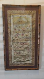 Chinese Silk Embroidered 100 Children Framed Tapestry Wall Hanging