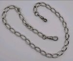 Antique Sterling Silver Pocket Watch Chain Hallmarked Joseph Sewill Victorian