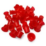1000 x **BULK BUY PACK** *Red* TATTOO Ink Cups Caps POTS  All Sizes Within