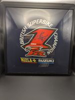 Signed John Reynolds Suzuki BSB Champion Framed Shirt Poster Photo TT T-shirt 