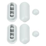 6 Pack Toilet WC Seat Buffer Set Universal Replacement Bumpers White Noise Pads