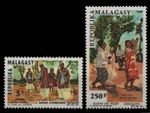 Madagascar 1966 - Mi No. 555-556 ** - MNH - Folk Dances