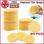 50X Facial Sponges Compressed Face Sponges Cleansing Sponge Cellulose Facial UK