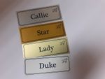 Personalised Stable Door or Kennel Door Name Plaque  135mm x 50mm Horse Dog 