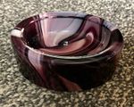 Antique Victorian Purple Slag Glass Match Striker Malachite Pressed Glass c1880