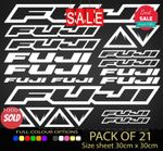 FUJI Vinyl Decal Stickers Sheet Bike Frame Cycling Cycle Bicycle x21 New