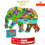 Elephant Jigsaw Puzzle for Kids, 200 Pieces - Animal Puzzle, XMAS Gift Free post