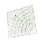 8-inch Two-color Arc Fan Quilt Round Cutting Ruler Patchwork Craft Tool Cloth