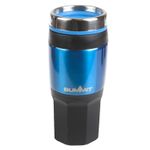 Blue 400ml Travel Mug Insulated Metallic Cup - Outdoor Leisure