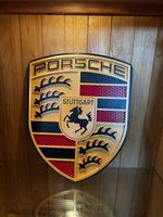 Porsche Stuttgart Crest Shield Wall Plaque Sign, 3D Effect Plastic, 50cm