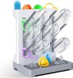 WillMall Baby Bottle Drying Rack: Vertical Space Saving Large Bottles Holder ...