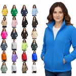 Ladies Fleece Jacket with Zipped Pockets | Full Zip Top Warm Fleece