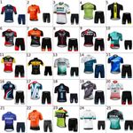 Mens Cycling Team Jersey Shorts Kits Bicycle JERSEY Cycling Short Sleeve JerseyS