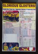 Gloucestershire CCC Vitality Blast t20 winners 2024 - souvenir print
