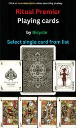Ritual Premier by Bicycle – Select single playing card from list - ZW 06