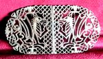 35% off sale - Vintage Welsh design ornate sterling silver hallmark belt buckle.