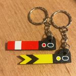 British Rail Semaphore Signal Keychain / Keyring - Stop and Distant Signals