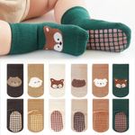 Anti Slip Socks Baby Boys Girl Cotton Thick Warm Floor Sock Toddler Kids 6 Pairs