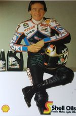 BARRY SHEENE POSTCARD / SHELL OILS