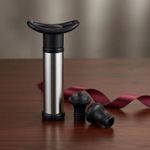 Vacu Vin Wine Saver Pump with 2 x Vacuum Bottle Stoppers Stainless Steel New