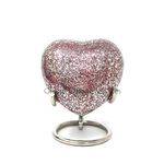 Cremation Urns Brass Funeral Urn Ashes, Glenwood Small Heart Keepsake Urn with S