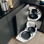 Pull Out Corner Solution Vauth Sagel Cornerstone Swing 1000 mm Lava grey 