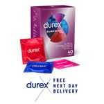 Durex Surprise Me Mixed  Condoms Thin Thick Ribbed Dotted Condoms Pack of 40