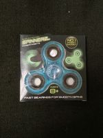 Spinnerz Blue Glow In The Dark Fidget Spinner ADD ADHD Hand Toy Spinners