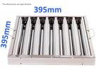 6x Canopy Grease Baffle Filter Stainless Steel Kitchen Extraction Hood 395x395mm