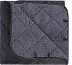 RED CAMP Sherpa Fleece Picnic Blanket 200x200cm Black/Grey Water-Resistant