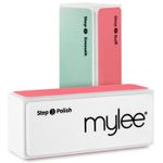 Mylee 3 Way Nail Buffer, Grit 320/600/300, Professional Manicure Buffing Block