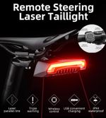 ROCKBROS Bike Rear Light Intelligent Remote Control TailLight USB Charging