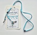 Turquoise Blue Eye Glasses Strap, Adjustable Chain is made of PU leather.