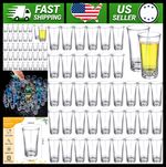 150 Pack Acrylic Shot Glasses, 1.2 oz, Heavy Base