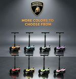 Lamborghini Kids 3-Wheel Scooter, Foldable, Adjustable, Lights, Age 3+