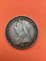 Silver Victoria crown coin 1893