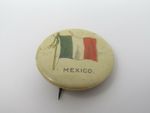 Vintage Mexico Flag Pinback Button Antique Celluloid Patriotic Collectible Pin