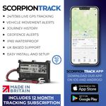 ScorpionTrack Self-Install GPS Vehicle Tracker, Car, Van, Bike - FMM880 12M Sub