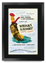 Whisky Galore! Movie Poster Cast Signed Printed Autograph A3 Framed Memorabilia