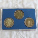 2006 2 EURO 3 COIN COLLECTION ITALY , GERMANY , LUXEMBOURG - cased