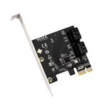 IOCrest 4-Port SATA III PCIe Card ASM1064 6Gbps Low Profile Bracket NAS AHCI