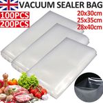 200pcs Textured Vacuum Sealer Bags Vac Seal Dry Wet Pack Food Saver Storage Bag