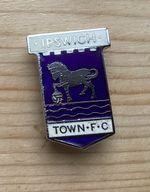OLD ORIGINAL 1970S IPSWICH TOWN F.C SHIELD BADGE Maker W Reeves