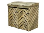 Outdoor Wooden Wheelie Bin Storage Unit VerdiBin Heavy Duty Garden Shed New