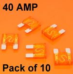 High Quality 10 x 40 Amp Maxi Blade Fuse Orange 40A Car Van Bike Large Fuses