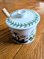 Portmeirion Botanic Garden jam pot with lid and spoon