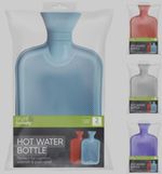 3Pack | 2 Litre Hot Water Bottles Natural Rubber Cold / Heat Therapy Pain Relief