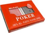 100% Plastic Poker Cards Plastic Playing Cards Double Deck Set 2pk